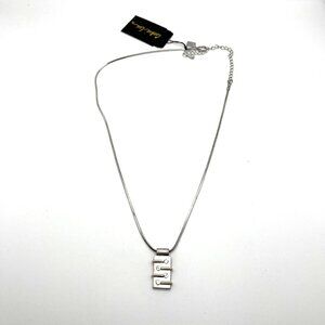 VTG Cookie Lee Cubic Zirconia Rectangle‎ Pendant Necklace With Adjustable Chain